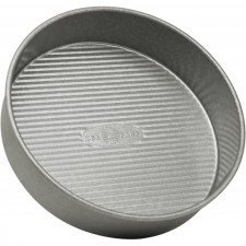 USA Pan Bakeware 원형 케이크 팬, 9인치, 논스틱 ​​및 퀵 릴리스 코팅, 9인치, 알루미늄 도금 강철: Usa Pans Bakeware: 가정 및 주방