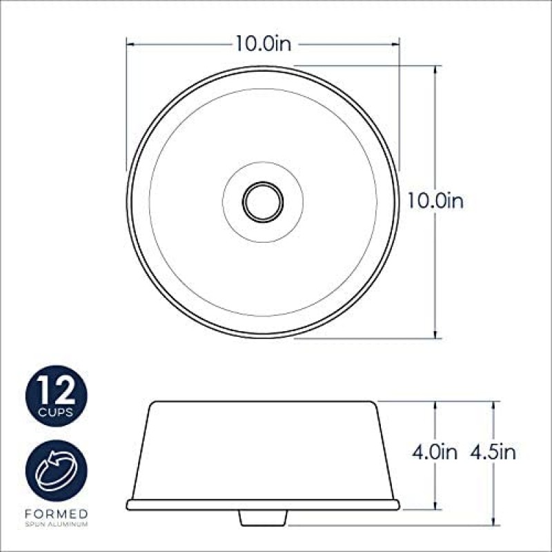 Nordic Ware Heavyweight Angel Food Cake Pan, 10 인치 : 가정 및 주방