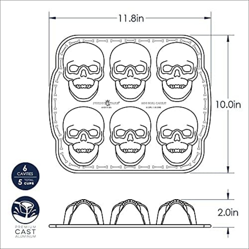 Nordic Ware,Nordic Ware Haunted Skull Cakelet Pan : 모든 것