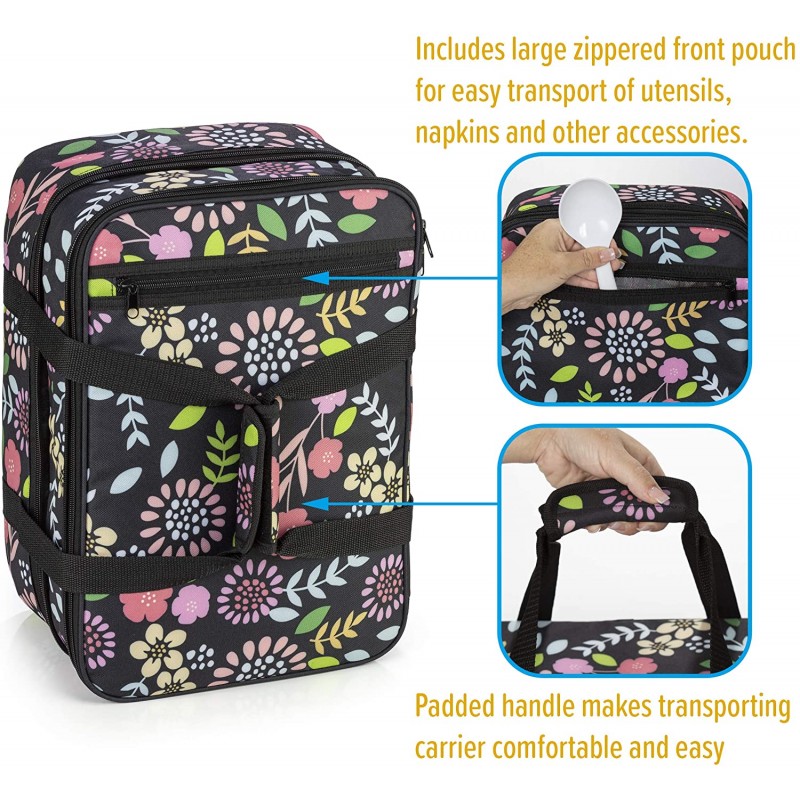 VP Home Double Casserole Insulated Travel Carry Bag (Garden Party): Home & Kitchen