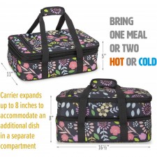 VP Home Double Casserole Insulated Travel Carry Bag (Garden Party): Home & Kitchen