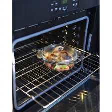 Anchor Hocking TrueFit Bakeware 유리 캐서롤 접시(커버 및 보관 뚜껑 포함), 체리, 3종 세트: 가정 및 주방