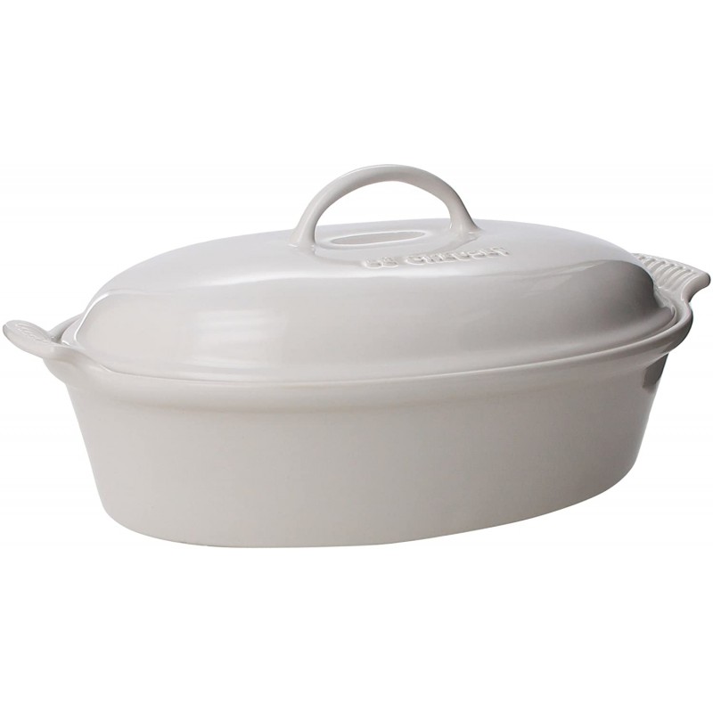 Le Creuset Stoneware Heritage Covered 타원형 캐서롤, 4 qt. (14