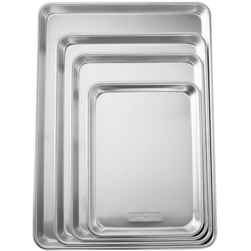 Nordic Ware Natural Aluminum Commercial Baker's Quarter Sheet with Lid: 베이킹 시트: 가정 및 주방