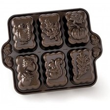 Nordic Ware Harvest Mini Loaf Pan, Bronze, 11.38 x 9 x 1.88 inches, Brown: Bundt Pans: Home & Kitchen