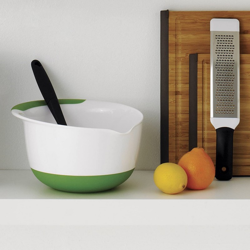 OXO Good Grips 3종 믹싱 세트, 레드/그린/블루 손잡이가 있는 화이트 그릇: 믹싱 볼 Bpa 무료: 가정 및 주방