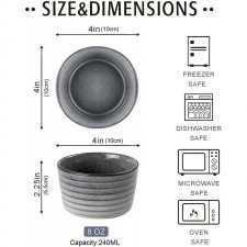 Ramekin 2개 세트, UNICASA 8 oz Creme Brulee Ramekins, 커스터드, 푸딩, 수플레 컵, 반응성 그레이용 오븐 안전 베이킹 세트: 가정 및 주방