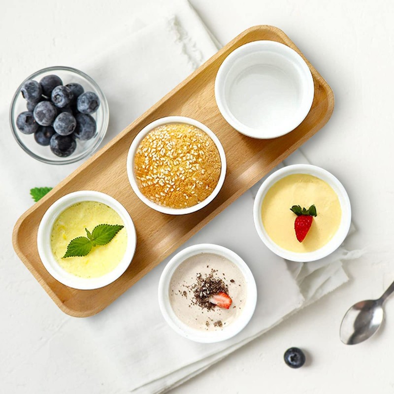 12팩 Ramekin 6온스, 도자기 Ramekin 그릇, Creme Brulee 디저트 푸딩용 오븐 안전 Ramekin 디저트 푸딩 커스터드 아이스크림 용암 케이크 스낵: 가정 및 주방