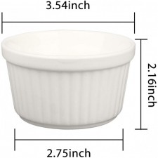 6 OZ Ramekin Bowls, WERTIOO 8 PCS Ramekins for 베이킹 및 요리, 오븐 Safe Sleek Porcelain Ramikins for Pudding, Creme Brulee, Custard Cups: 홈 & 주방
