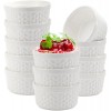 WERTIOO Ramekins 6 oz, 12 PCS 도자기 오븐 안전 크림 Brulee Ramekin 그릇 세트, 베이킹 수플레, 디저트, 아이스크림, 디핑 소스 제공: 가정 및 주방