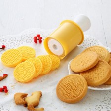 Emousport 6 개/대 크리스마스 트리 쿠키 커터 금형 3D 만화 우표 패턴 Sugarcraft 과자 비스킷 퐁당 케이크 베이킹 금형 (노란색): 가정 및 주방
