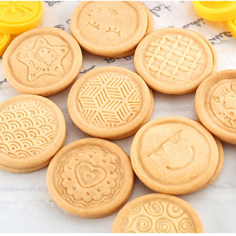 6 Pcs 비스킷 스탬프 금형, 쿠키 스탬프 금형 만화 동물 패턴 Sugarcraft 과자 비스킷 퐁당 어린이 실리콘 케이크 DIY 베이킹 금형 과자 도구 (개): 가정 및 주방