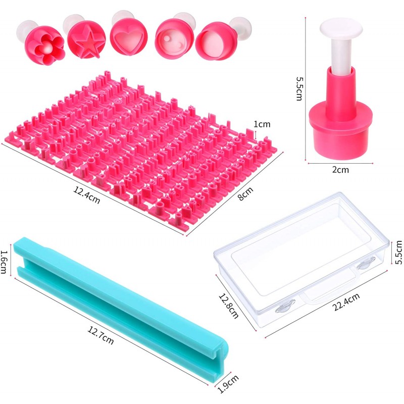 330 조각 알파벳 숫자 쿠키 스탬프 편지 구두점 비스킷 퐁당 스탬프 압력 인쇄 쿠키 커터 휴대용 투명 보관 상자가있는 쿠키 장식 세트: 가정 및 주방
