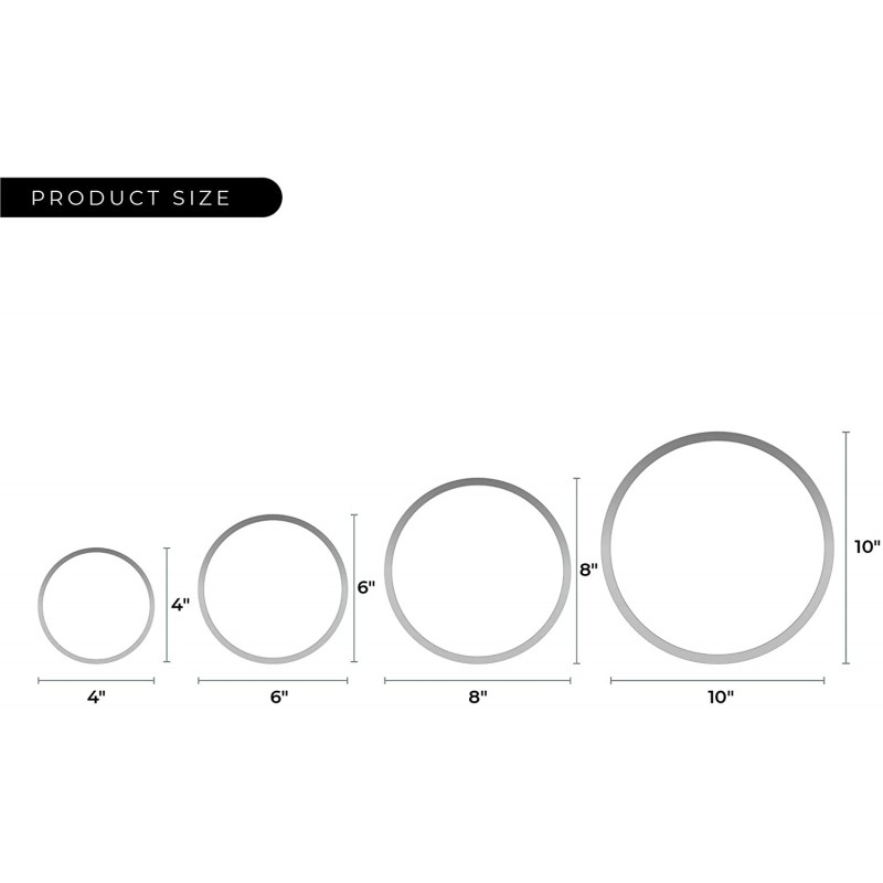 Doyzee 용품 케이크 링 세트, 케이크 몰드 세트, 패스트리 링, 무스 링, 베이킹용 링 몰드-4/6/8/10 인치: 가정 및 주방