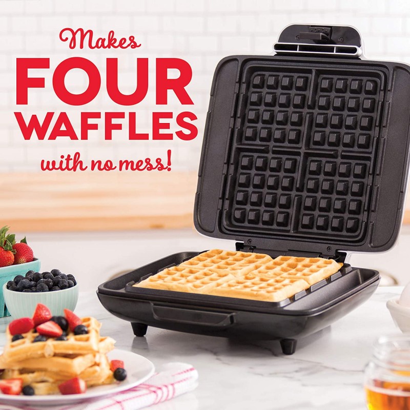 [110볼트] Dash Deluxe No-Drip Belgian Waffle Iron Maker Machine 1200W + Hash Browns, 또는 모든 아침, 점심 및 스낵(간단한 청소, 붙지 않음 + 지저분하지 않은 사이드 포함), 실버: 가정 및 주방