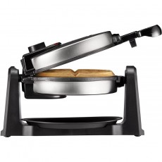 [110볼트] Chefman Rotating Belgian Waffle Maker, 180° Flip Iron w/ non-stick plate, 조절 가능한 타이머, 잠금 뚜껑 및 드립 플레이트, 공간 절약형 보관, 깔끔한 아침 식사, 스테인리스 스틸/블랙: 가정 및 주방