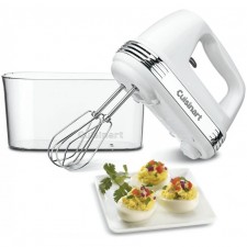 [110볼트] Cuisinart HM-90S Power Advantage Plus 9단 휴대용 믹서(보관 케이스 포함), 흰색: 핸드 믹서: 가정 및 주방