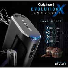 [110볼트] Cuisinart RHM-100 EvolutionX 무선 핸드 믹서, 5단 속도, 그레이/블랙: 가정 및 주방