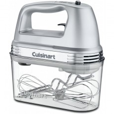 [110볼트] Cuisinart HM-90BCS Power Advantage Plus 9단 휴대용 믹서(보관 케이스 포함), 브러시드 크롬: 핸드 믹서: 가정 및 주방