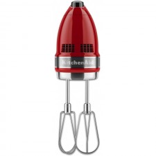 [110볼트] KitchenAid KHM7210ER Turbo Beater II 액세서리 및 Pro Whisk가 있는 7단 디지털 핸드 믹서 - Empire Red: Kitchen Aid 핸드 믹서 Red: 가정 및 주방