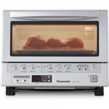 [110볼트] 이중 적외선 가열 기능이 있는 Panasonic FlashXpress 토스터 오븐, 6가지 자동 요리 옵션 및 정확한 온도 제어, 4슬라이스 소형 토스터 오븐, 1300와트 - NB-G110P(실버): 가정 및 주방