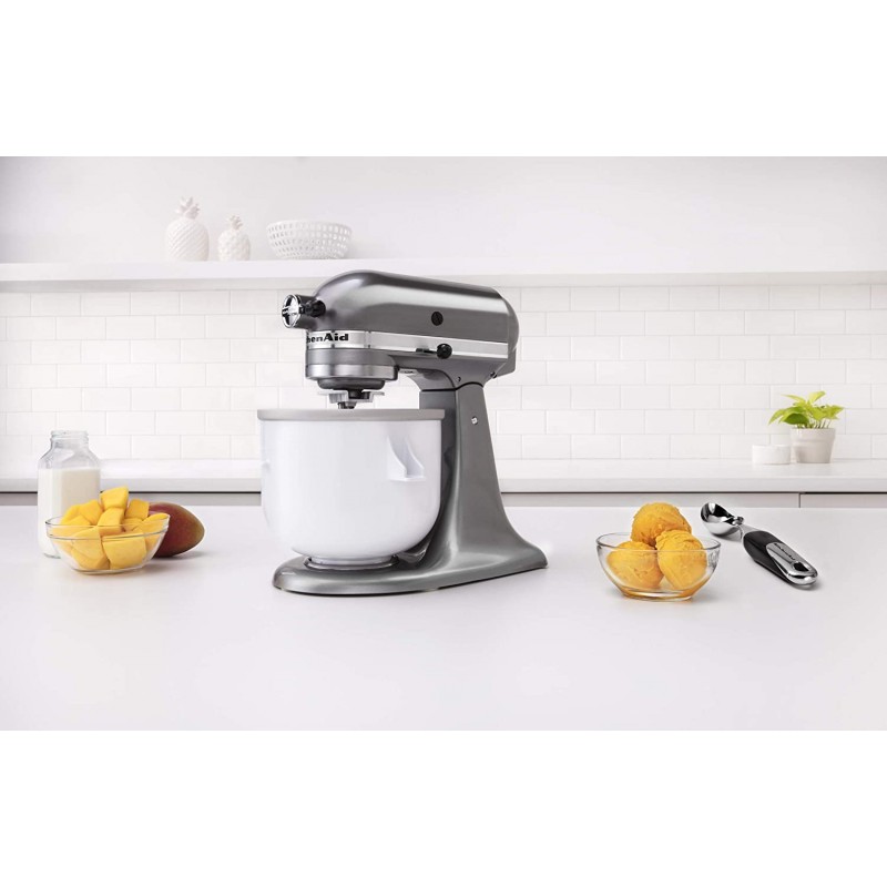 [110볼트] KitchenAid 아이스크림 메이커 부착물 - 7, 8 및 대부분의 6쿼트 모델 제외: Kitchenaid 믹서 부착물: 가정 및 주방