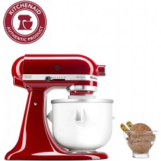 [110볼트] KitchenAid 아이스크림 메이커 부착물 - 7, 8 및 대부분의 6쿼트 모델 제외: Kitchenaid 믹서 부착물: 가정 및 주방