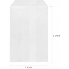 Flat Glassine Waxed Paper Treat Bags 4x6 반투명 베이커리 쿠키 캔디 디저트 초콜릿 파티 호의, Quotidian의 100개 팩(4'' x 6'') : 건강 및 가정