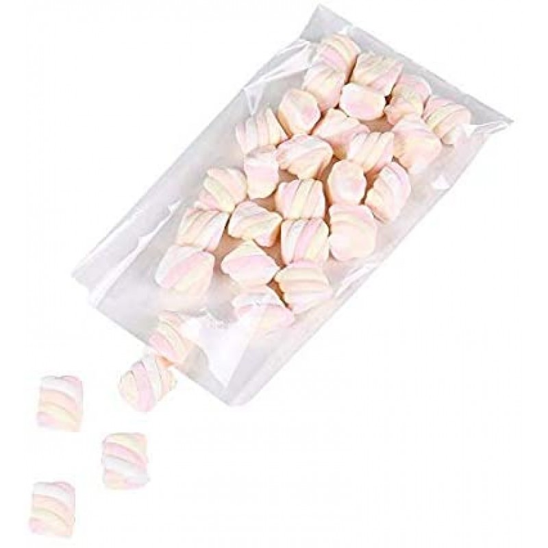 100 Pcs 10 in x 6 in Clear Flat Cello Cellophane Treat Bags Good for Bakery, Cookies, Candy, Dessert (by Brandon)1.4mil.Give Metallic Twist Ties!: Home & Kitchen