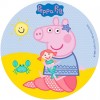 Dekora - Peppa Pig 식용 이미지 - 어린이 생일 케이크 토퍼 장식 라운드 6.3" : 식료품 및 미식가 식품