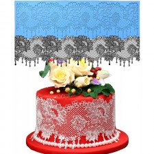 Anyana 보석 케이크 레이스 금형, 레이스 퐁당 금형 케이크 장식, 컵케익 최고 장식을위한 실리콘 레이스 금형: 가정 및 주방