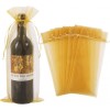 HRX 패키지 30pcs Organza 와인 가방, 쉬어 메쉬 병 선물 파우치 크리스마스 (골드) 용 졸라 매는 끈이있는 와인 커버 드레스 : 건강 및 가정