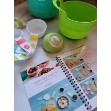 Tovla Jr. 어린이 요리 세트 - 믹싱 그릇, 타이머, 계량 컵, 스푼이 포함된 어린이 측정 세트 - 남아와 여아를 위한 주방 액세서리 - 완벽한 어린이 베이킹 키트 선물 아이디어: 가정 및 주방