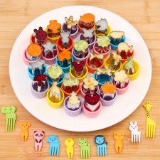 BakingWorld 야채 커터 모양 세트, 어린이를 위한 스테인레스 스틸 미니 과일 및 쿠키 스탬프 금형 베이킹 및 식품 보조 도구 액세서리(29 Pcs): 홈 & 주방