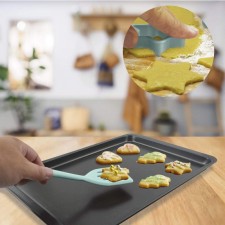 쿠키 베이킹 세트 16 조각 어린이용 쉬운 레이어드 시트 케이크 팬 붙지 않는 제빵기구 세트 소녀와 소년을 위한 어린이 요리 및 베이킹 선물 세트 Real Accessories & Utensils (Aqua): Home & Kitchen