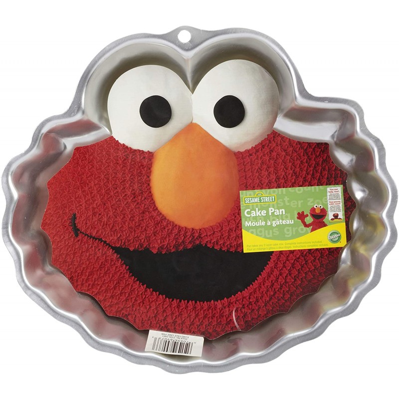 Wilton Sesame Street Elmo 모양의 알루미늄 케이크 팬 : 건강 및 가정