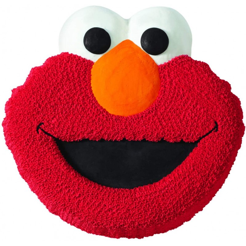 Wilton Sesame Street Elmo 모양의 알루미늄 케이크 팬 : 건강 및 가정