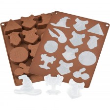 Cinereplicas Harry Potter - Ice Cube & Chocolate Mold Mixed logos - Official License : Home & Kitchen