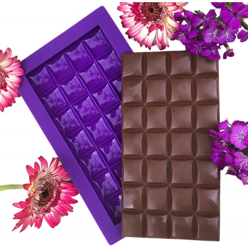 CHOCOLOT 실리콘 광택 분리 초콜릿 바 몰드 (3 모듬) : 가정 및 주방