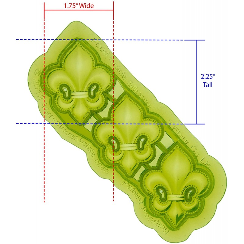 놀라운 몰드 퐁당과 Gumpaste 아이싱으로 케이크 장식을 위한 멀티 Fleur De Lis 실리콘 몰드: 가정 및 주방