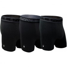 SPYDER 남성용 퍼포먼스 메쉬 복서 브리프 스포츠 속옷 3팩 (블랙, 라지) : 의류, 신발, 보석