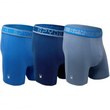SPYDER 남성용 퍼포먼스 메쉬 복서 브리프 스포츠 속옷 3팩 (블루, 라지) : 의류,신발,보석