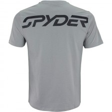 Spyder 남성용 운동 반팔 그래픽 면 티셔츠, 알로이 그레이/스몰 로고, 미디엄 : 의류, 신발 및 보석