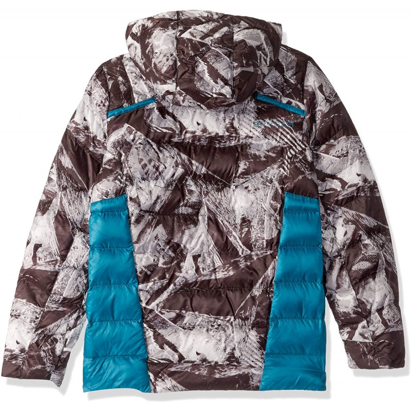 Spyder Active Sports Boys Timeless Hoodie Synthetic Down Jacket, Frozen in Time Print, Small : 의류, 신발 및 보석