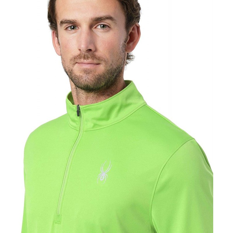 Spyder Men's Limitless Solid Half Zip T-neck Shirt, Fresh/Fresh, Small : 의류, 신발 및 보석