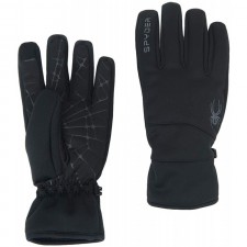 Spyder Men's Facer Conduct Softshell Glove, Black/Black/Black, Small : Sports & Outdoors