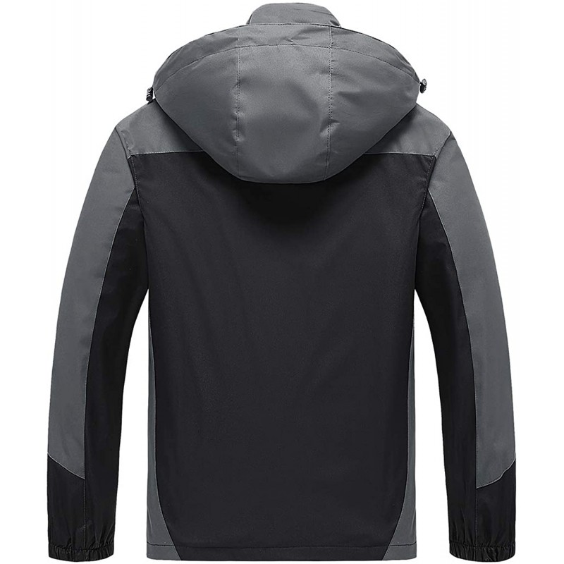 FoxQ Men's Lightweight Softshell Windbreaker 방수 Rain Tactical Jacket Big Outdoor 하이킹 코트 (Medium, A Black) : 스포츠 & 아웃도어