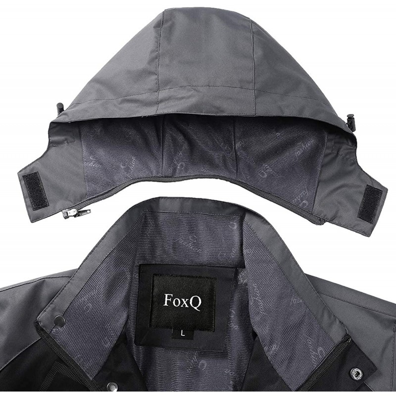 FoxQ Men's Lightweight Softshell Windbreaker 방수 Rain Tactical Jacket Big Outdoor 하이킹 코트 (Medium, A Black) : 스포츠 & 아웃도어