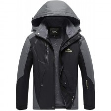 FoxQ Men's Lightweight Softshell Windbreaker 방수 Rain Tactical Jacket Big Outdoor 하이킹 코트 (Medium, A Black) : 스포츠 & 아웃도어