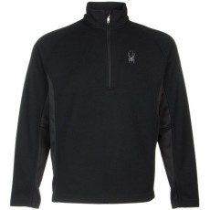 Spyder 남성 아웃바운드 하프 지퍼 Mid Weight Stryke Fleece,X-Small,Black/Black/Black : 의류, 신발 및 보석